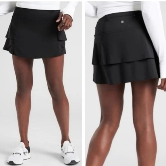 Athleta Pants - Athleta Momentum Ruffle Skort Black Size M